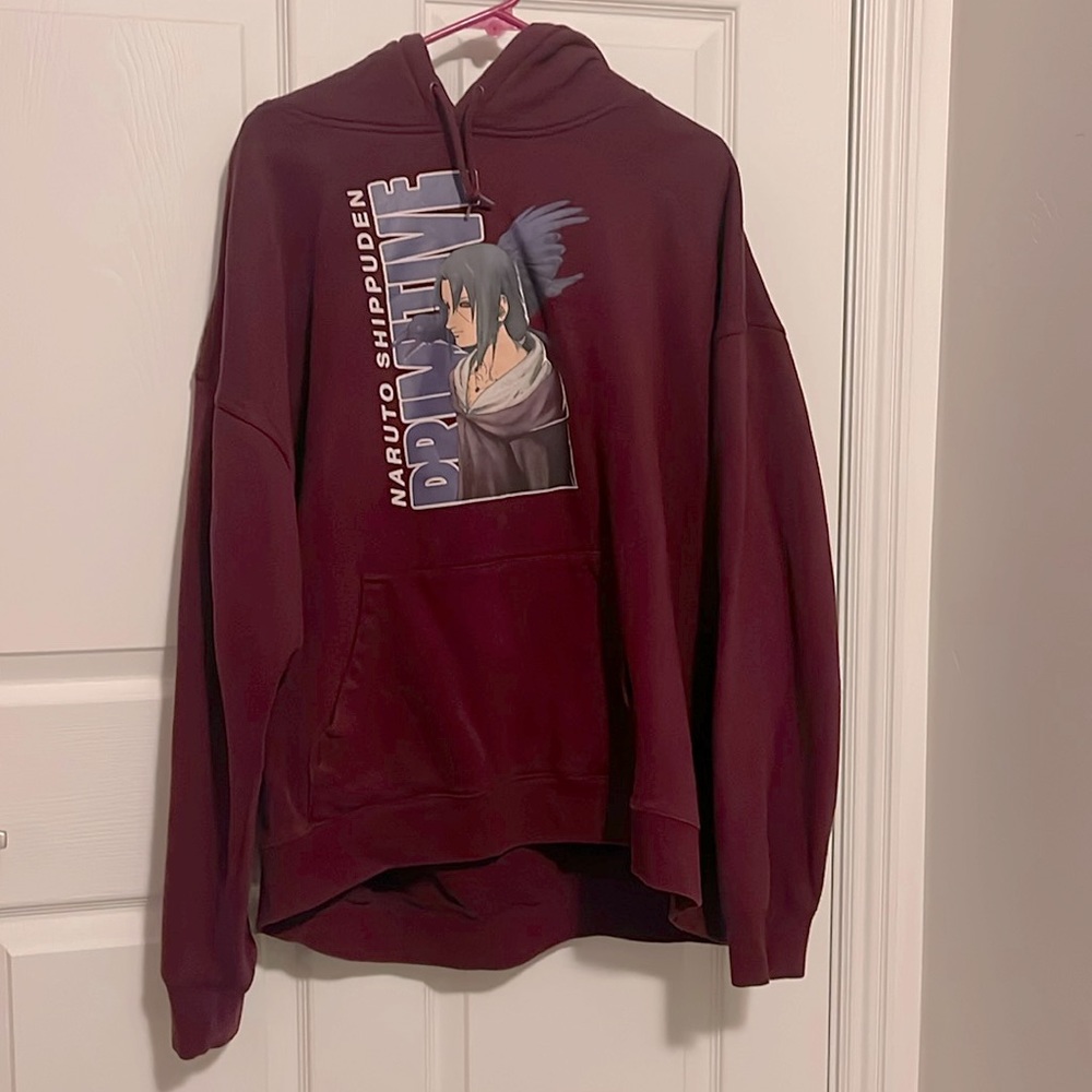 Naruto shippuden color: purple maroon hoodie 2Xl men